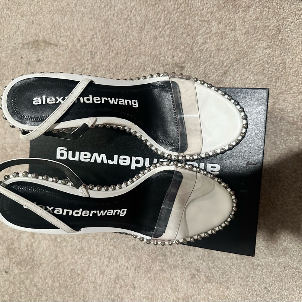 Alexander Wang Black and White Heeled Shoes